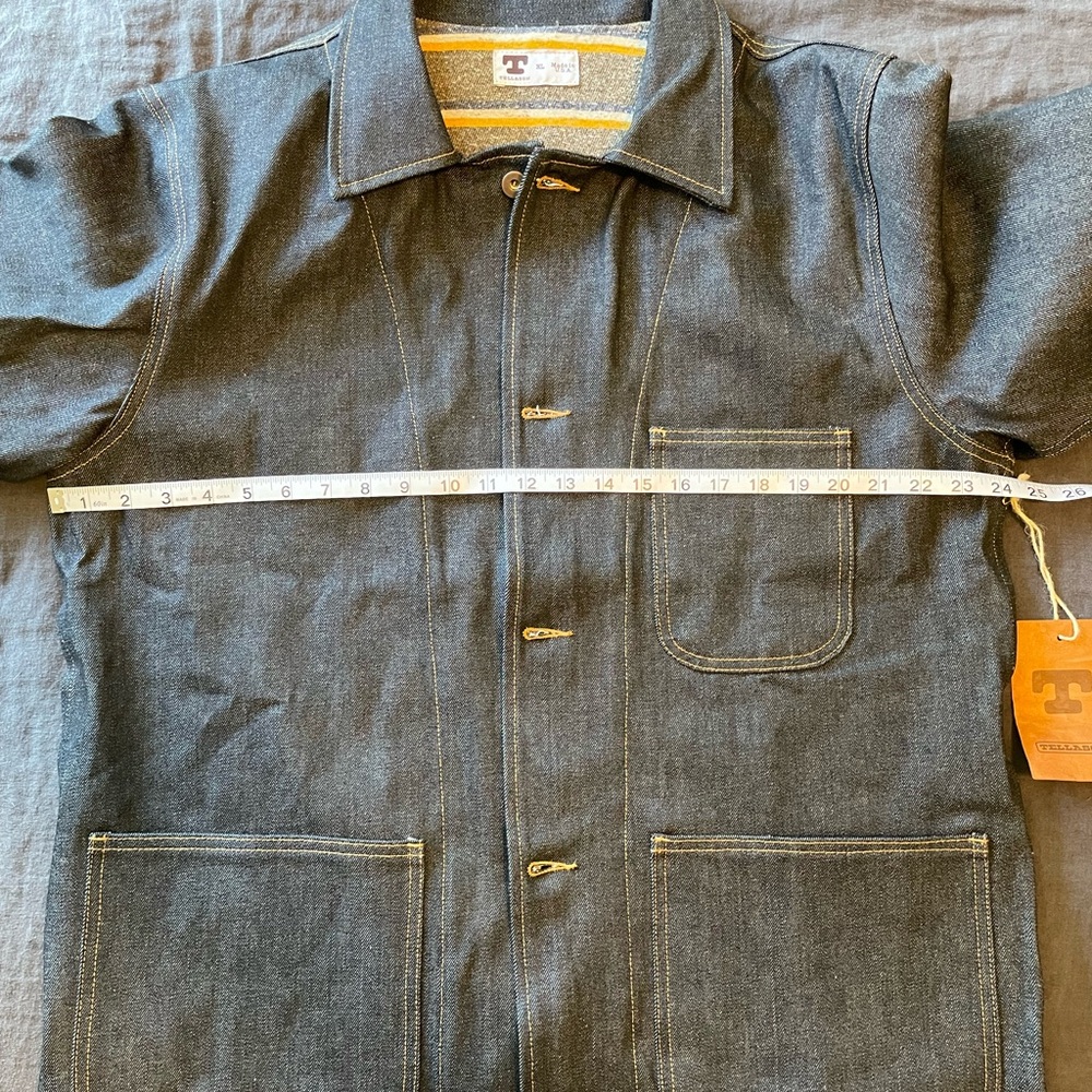 Tellason denim blanket-lined Baker Jacket XL - Picture 4 of 8